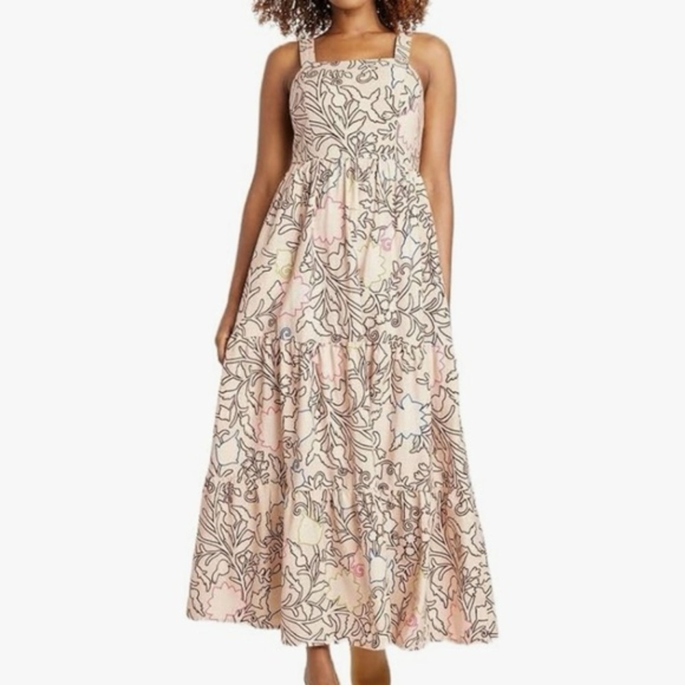Knox Rose Floral Maxi Dress - Cream and Black